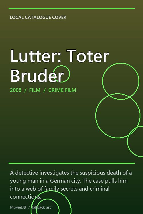 Lutter: Toter Bruder poster