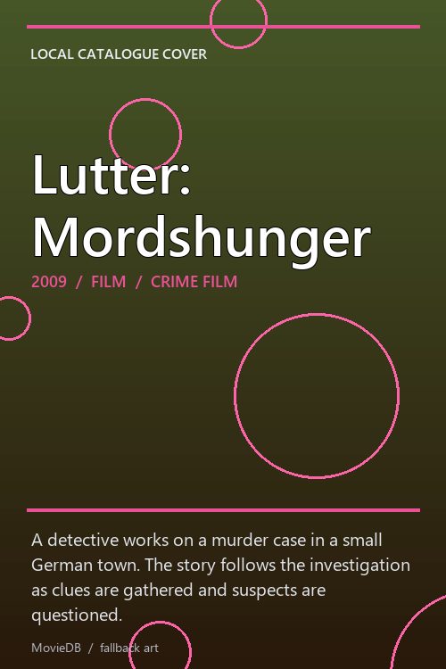 Lutter: Mordshunger poster