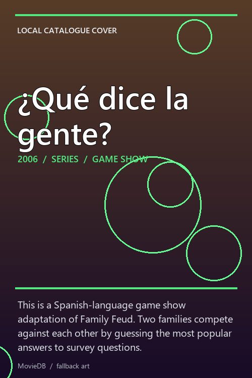 ¿Qué dice la gente? poster