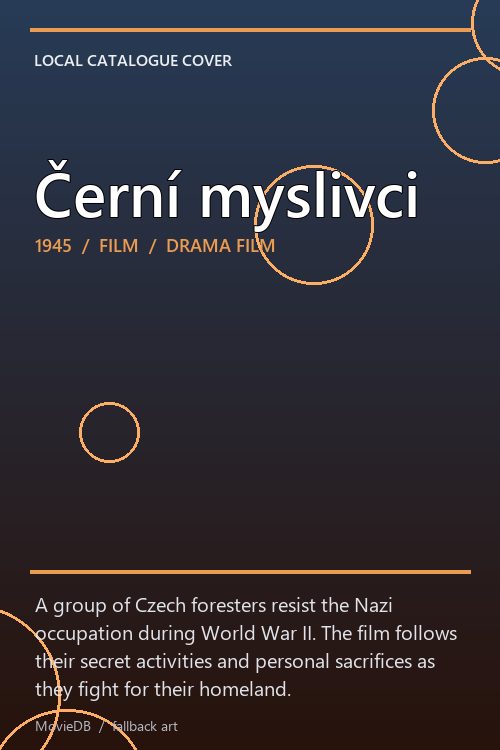 Černí myslivci poster