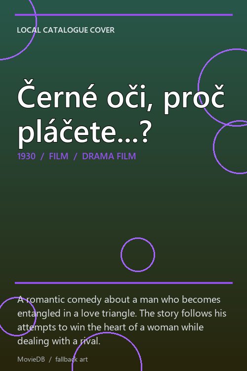 Černé oči, proč pláčete...? poster