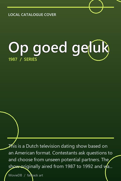 Op goed geluk poster