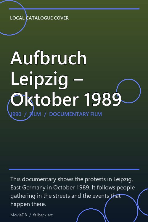 Aufbruch Leipzig – Oktober 1989 poster