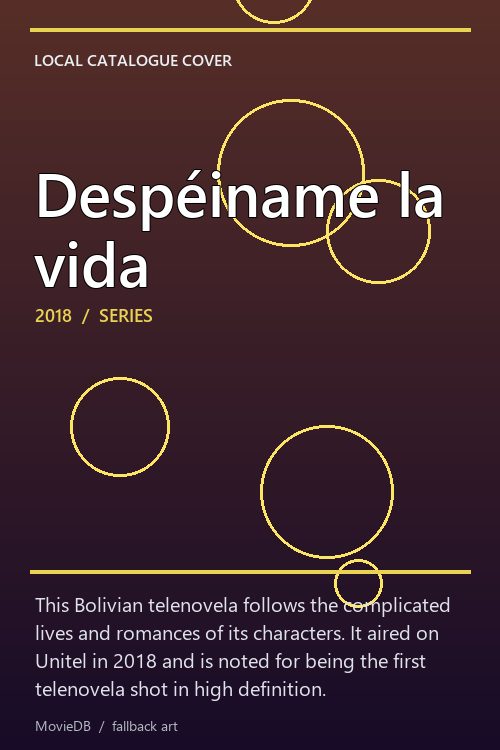 Despéiname la vida poster