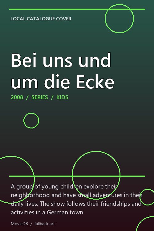 Bei uns und um die Ecke poster