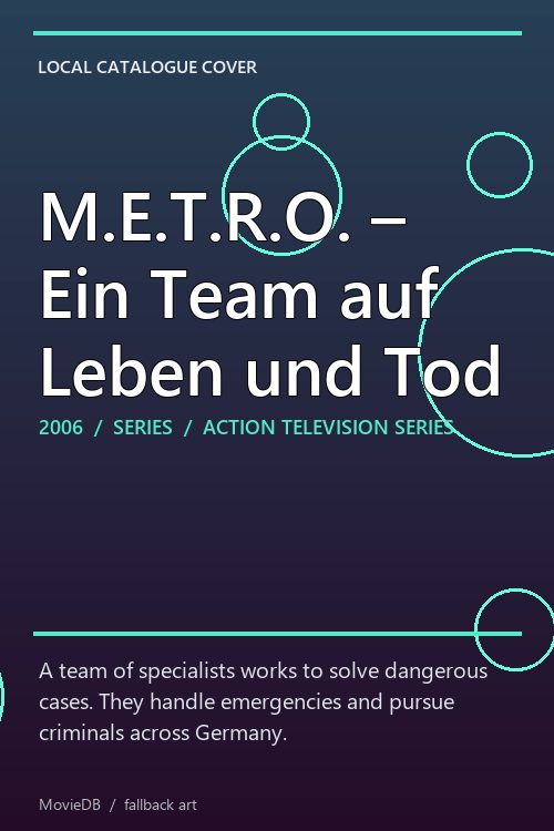 M.E.T.R.O. – Ein Team auf Leben und Tod poster