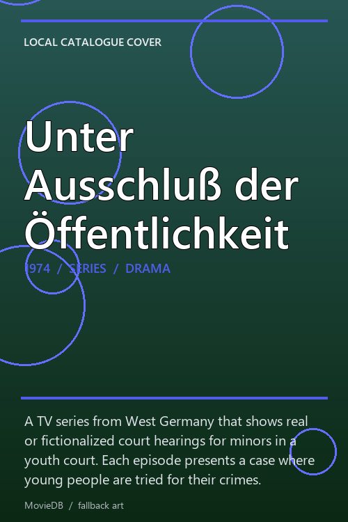 Unter Ausschluß der Öffentlichkeit poster