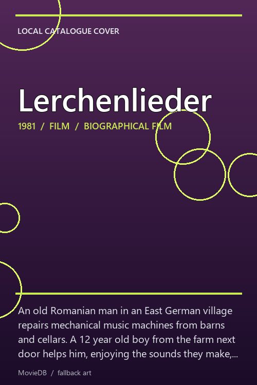 Lerchenlieder poster