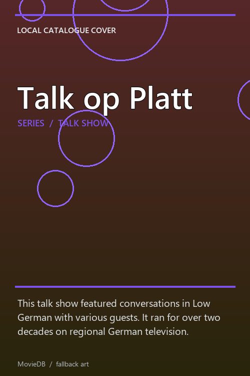 Talk op Platt poster