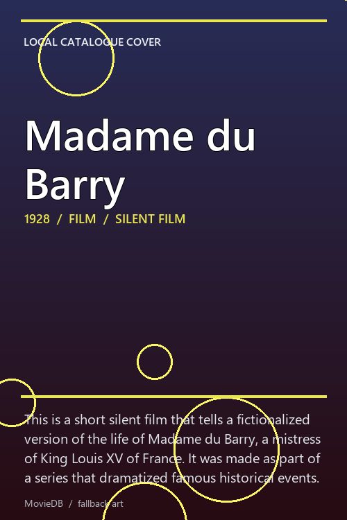 Madame du Barry poster