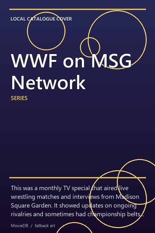 WWF on MSG Network poster