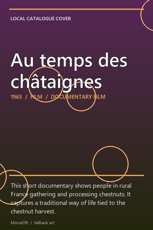 Au temps des châtaignes poster