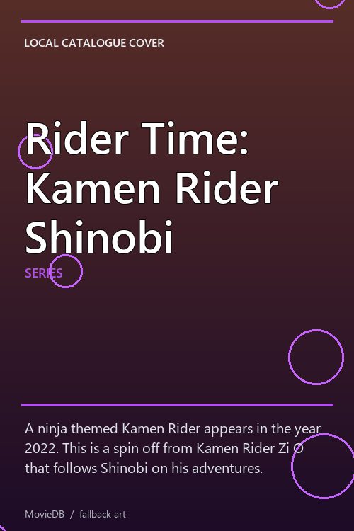 Rider Time: Kamen Rider Shinobi poster