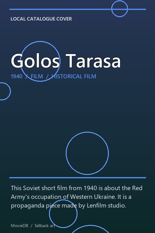 Golos Tarasa poster