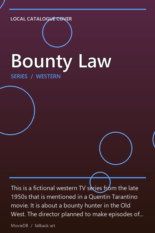 Bounty Law poster