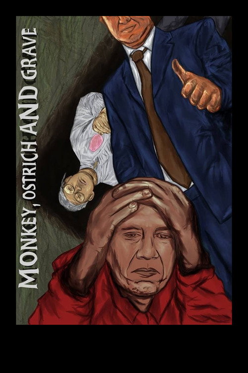 Monkey Ostrich and Grave poster