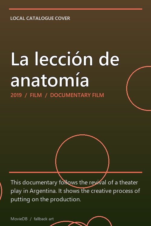 La lección de anatomía poster