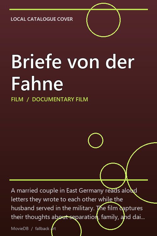 Briefe von der Fahne poster