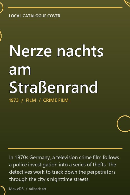 Nerze nachts am Straßenrand poster