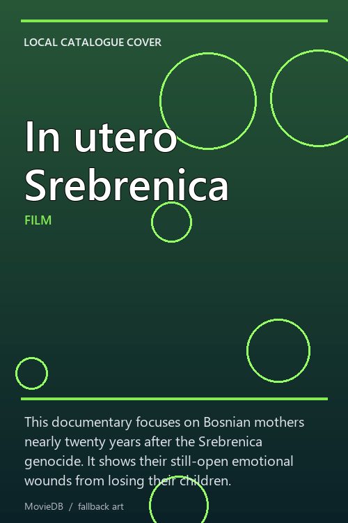 In utero Srebrenica poster