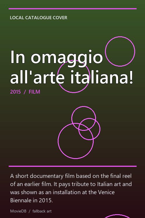 In omaggio all'arte italiana! poster