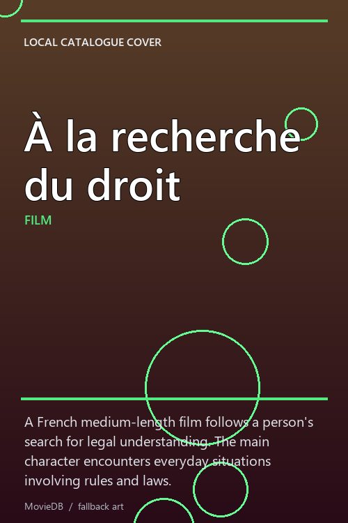 À la recherche du droit poster