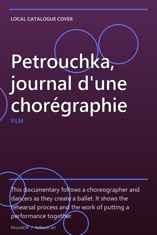 Petrouchka, journal d'une chorégraphie poster