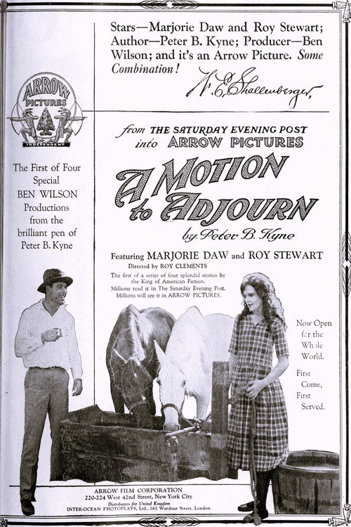 A Motion to Adjourn poster