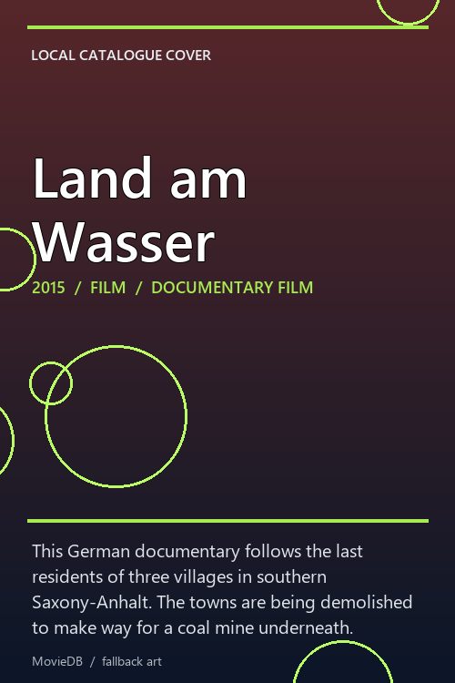 Land am Wasser poster