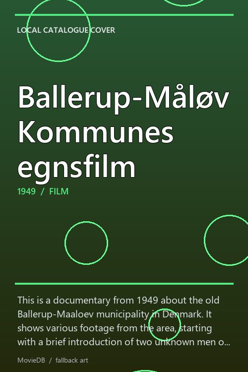 Ballerup-Måløv Kommunes egnsfilm poster