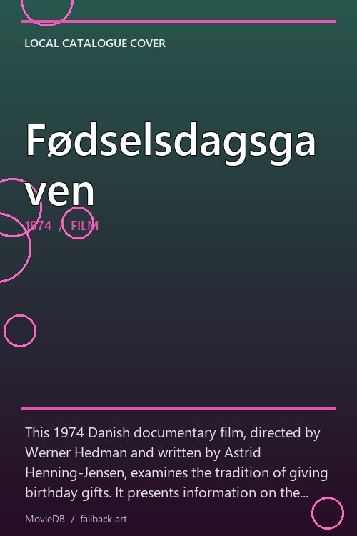 Fødselsdagsgaven poster