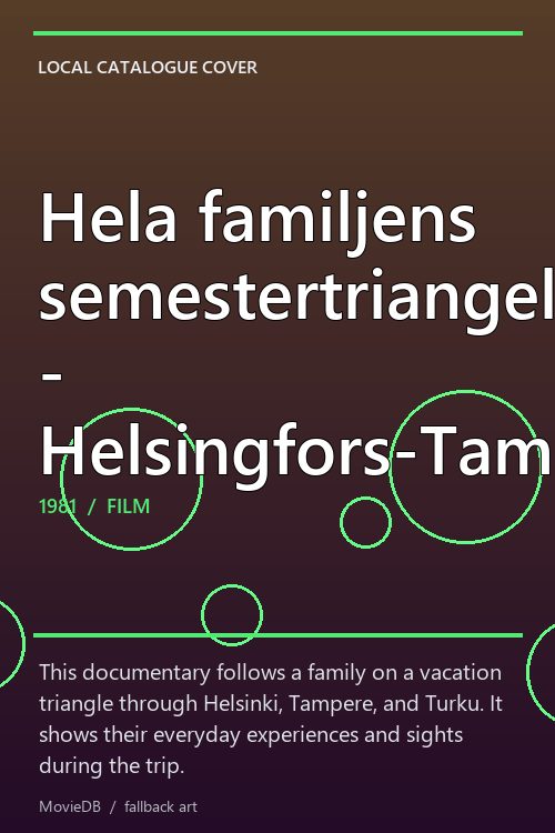 Hela familjens semestertriangel - Helsingfors-Tammerfors-Åbo poster