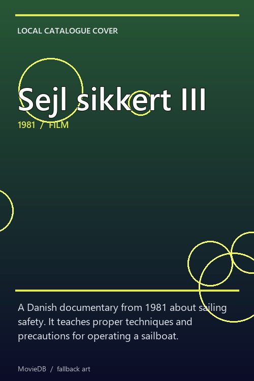Sejl sikkert III poster