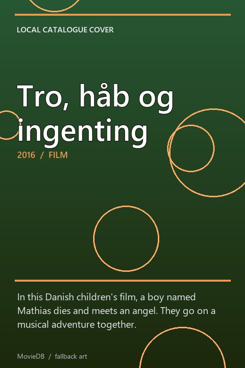 Tro, håb og ingenting poster