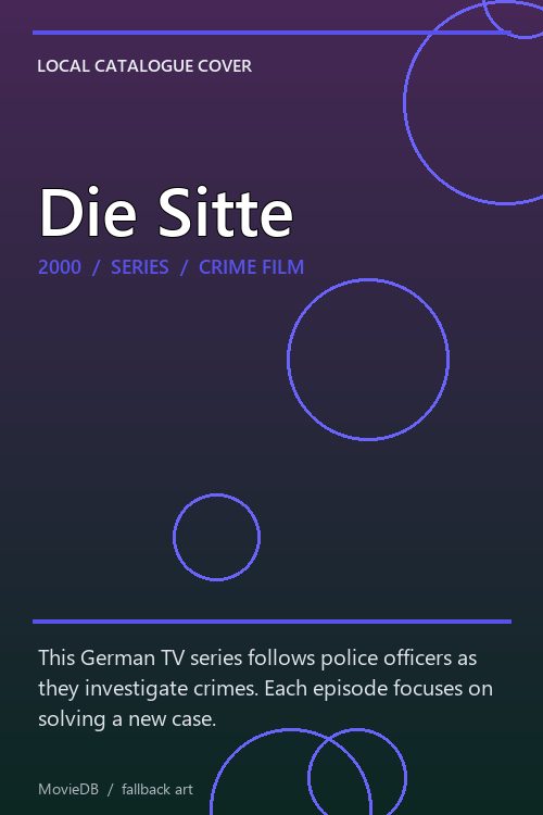 Die Sitte poster