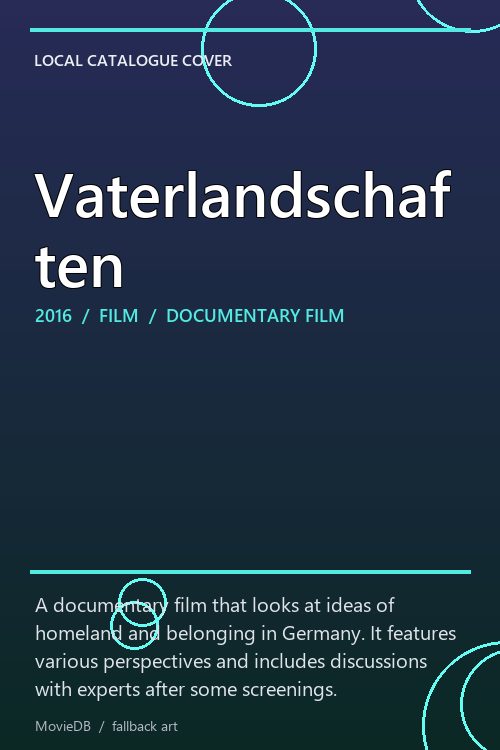 Vaterlandschaften poster