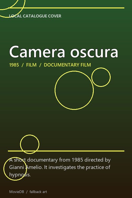 Camera oscura poster