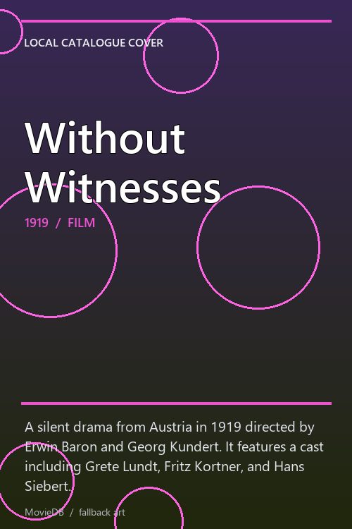 Without Witnesses poster