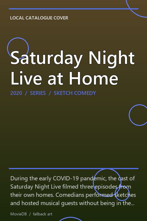 Saturday Night Live at Home poster