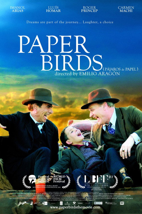 Pájaros de papel poster