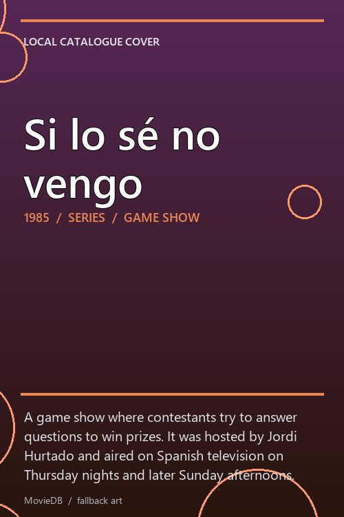 Si lo sé no vengo poster