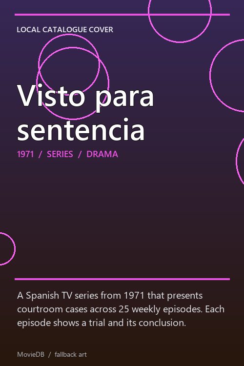 Visto para sentencia poster