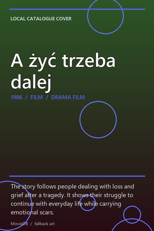 A żyć trzeba dalej poster