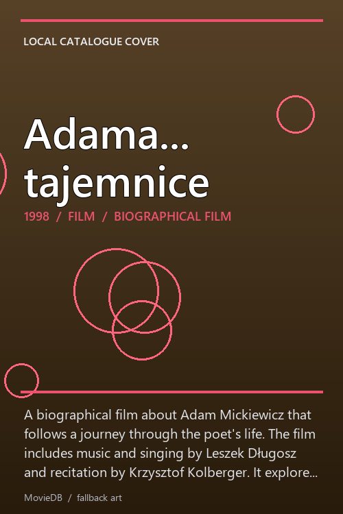Adama... tajemnice poster