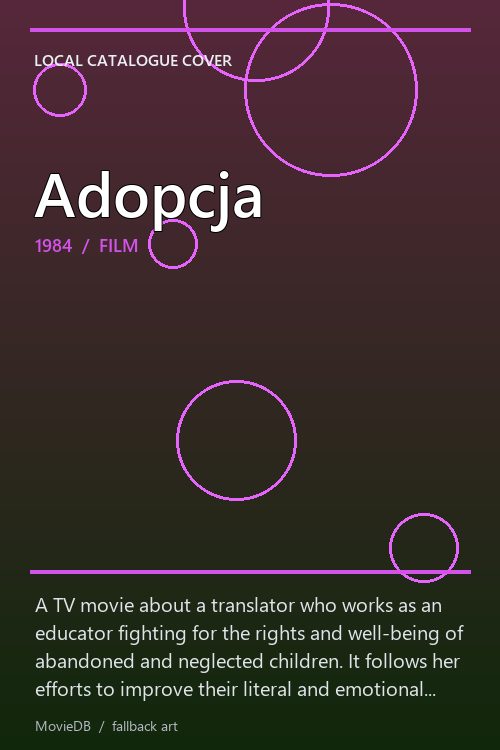 Adopcja poster