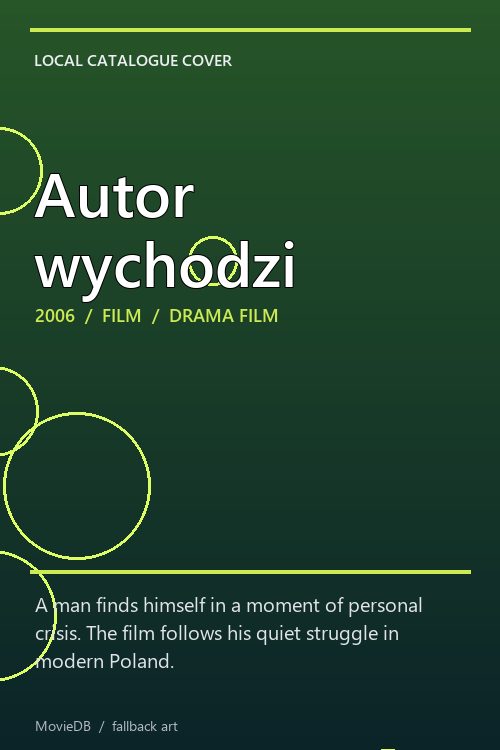 Autor wychodzi poster