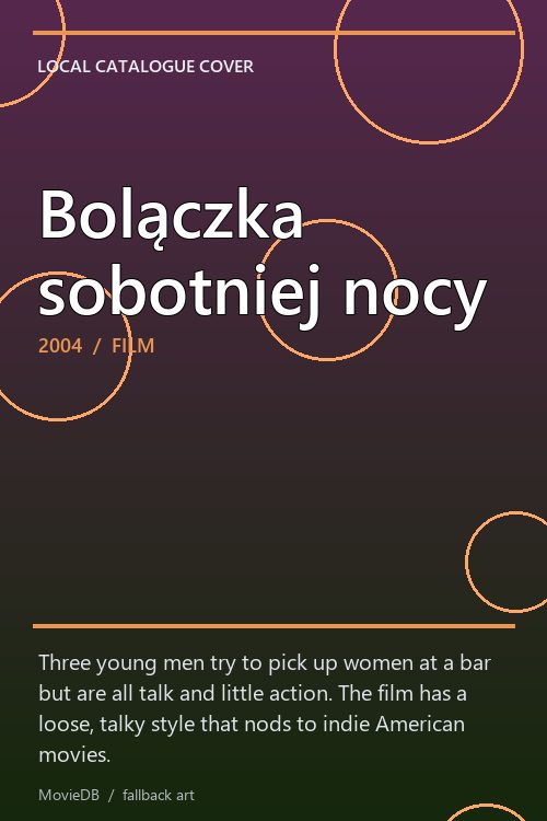 Bolączka sobotniej nocy poster