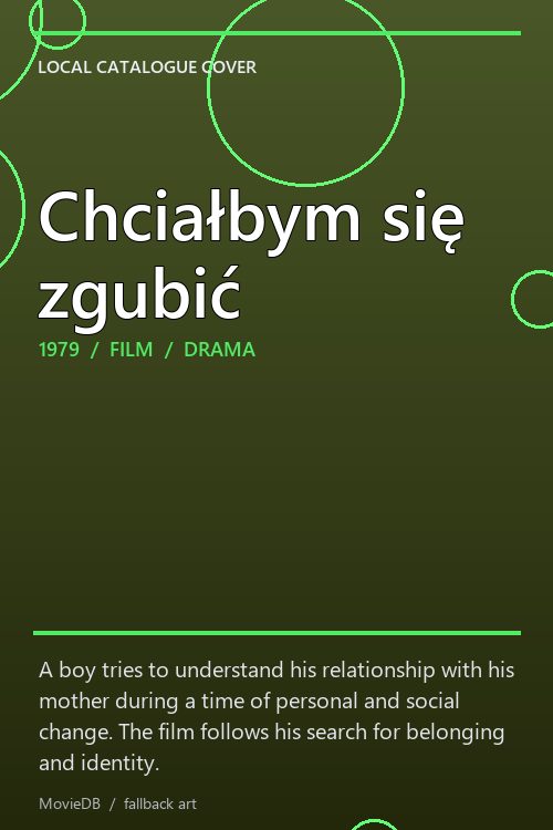 Chciałbym się zgubić poster