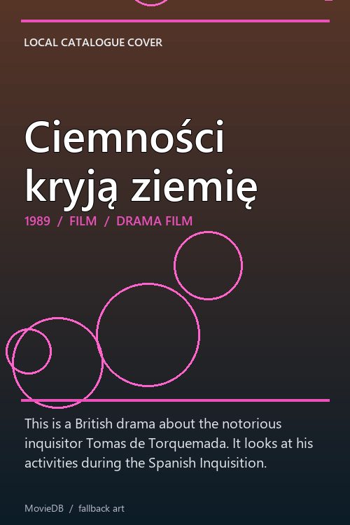 Ciemności kryją ziemię poster
