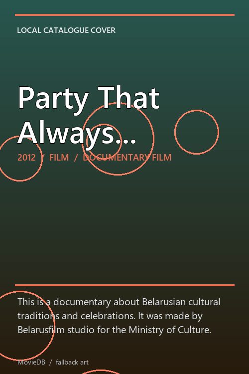 Party That Always... poster